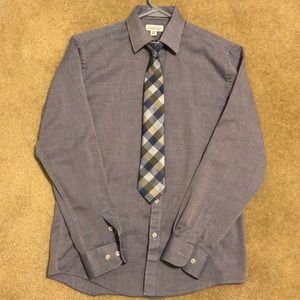 Boys dress shirt and tie, like new, worn only once